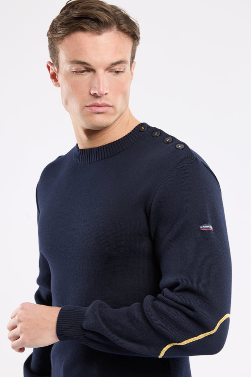 Fisherman jumper with elbow patches - cotton - Armor-lux - 2