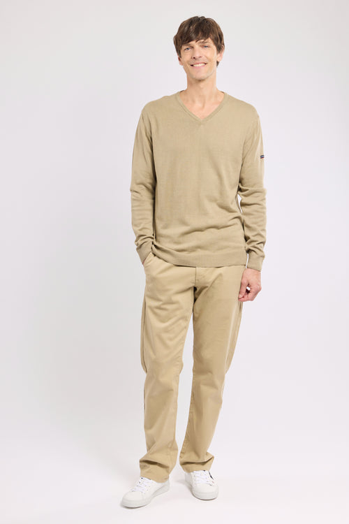 Pullover mit V-Ausschnitt - Baumwolle und Leinen - Armor-lux - 3