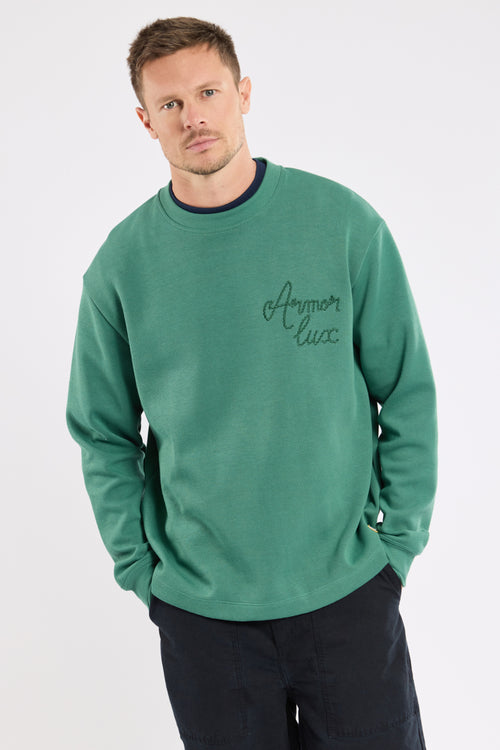 Heritage embroidered sweatshirt - thick cotton - Armor-lux - 2