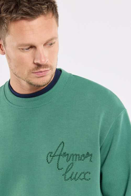 Heritage embroidered sweatshirt - thick cotton - Armor-lux - 1