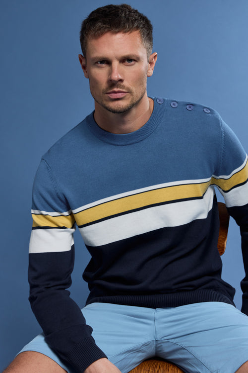 Tricolor fisherman jumper - cotton - Armor-lux - 1