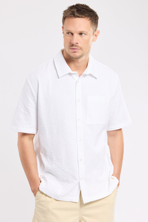 Short-sleeved shirt - embossed knit - Armor-lux - 4
