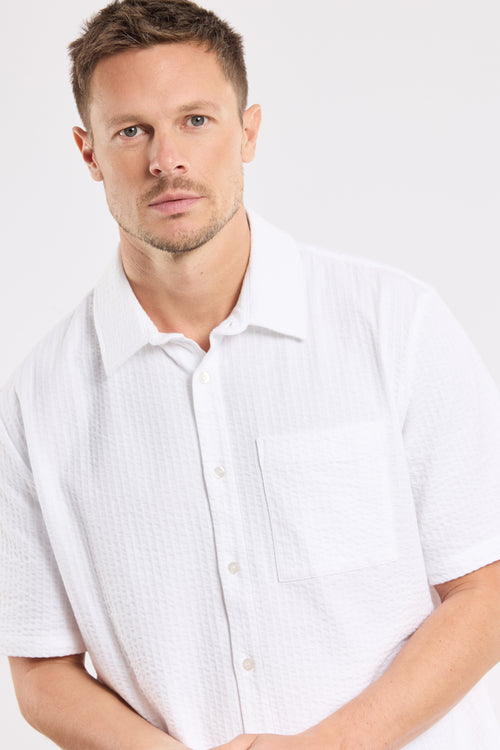 Short-sleeved shirt - embossed knit - Armor-lux - 5