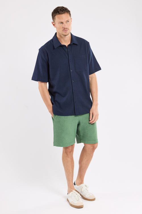 Short-sleeved shirt - embossed knit - Armor-lux - 4