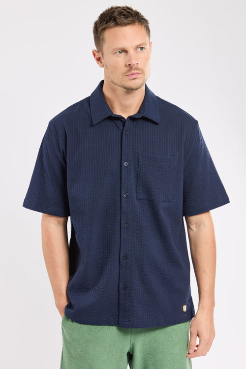Short-sleeved shirt - embossed knit - Armor-lux - 1