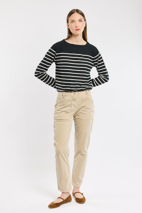 Jacquard Breton striped shirt - cotton - Armor-lux - 4