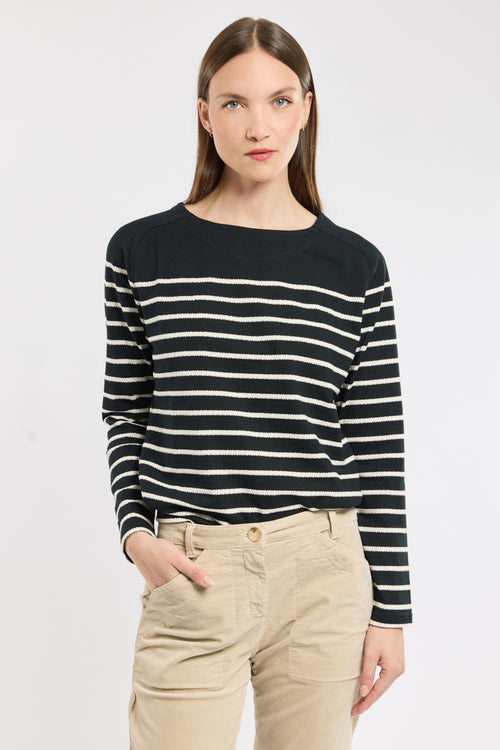 Jacquard Breton striped shirt - cotton - Armor-lux - 3