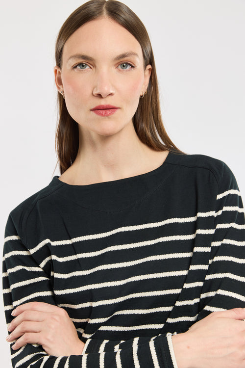 Jacquard Breton striped shirt - cotton - Armor-lux - 2