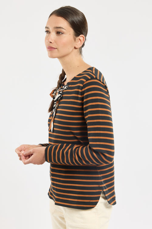 Marinière col à lacet - coton - Armor-lux - 4