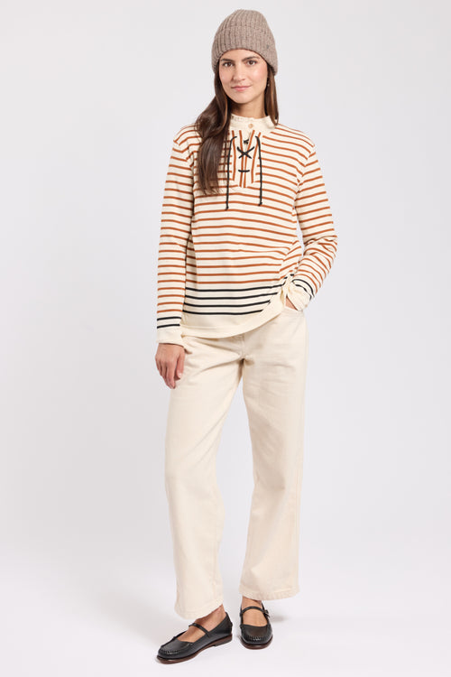 Marinière col lacé - coton épais - Armor-lux - 3