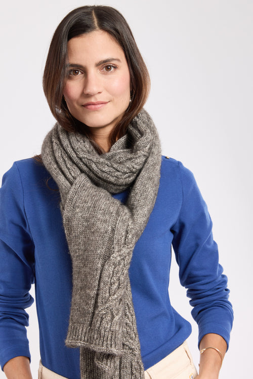 Schal mit Zopfmuster – Baumwolle und Wolle - Armor-lux - 1