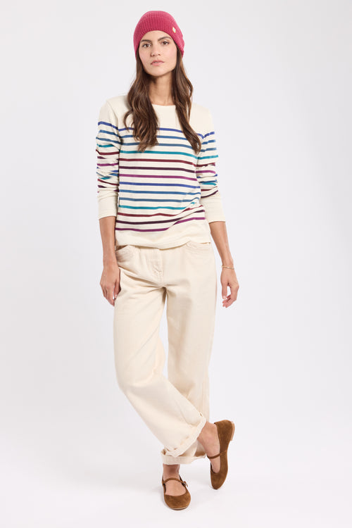 8-colour Breton striped shirt - cotton - Armor-lux - 3