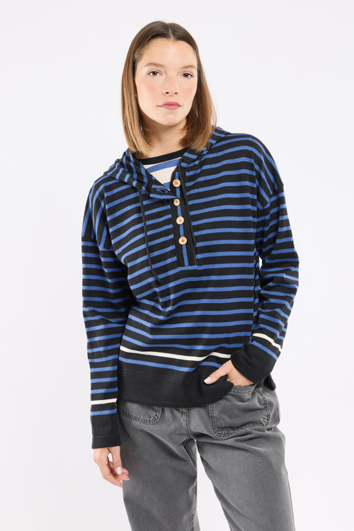 Marineshirt mit Kapuze - rustikale Baumwolle - Armor-lux - 1