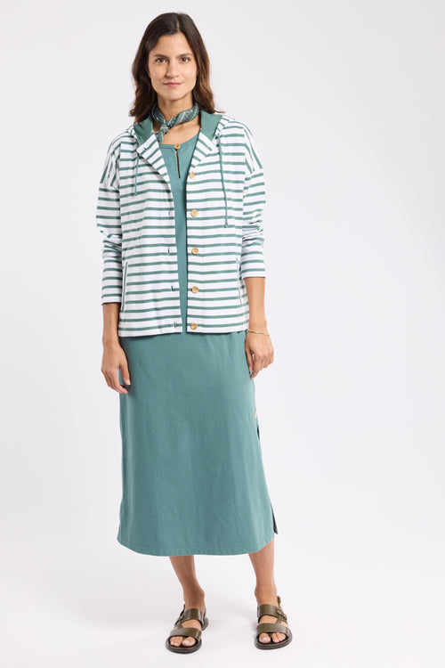 Gestreifter Cardigan mit Knöpfen – rustikale Baumwolle - Armor-lux - 6