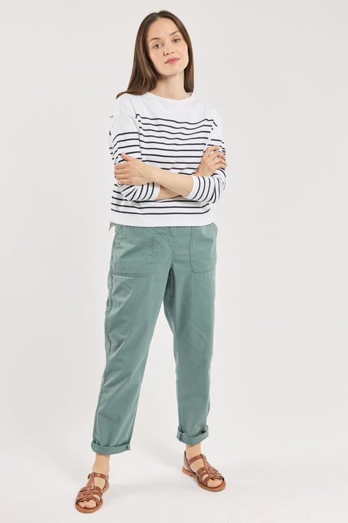 Elasticated waist chinos - cotton - Armor-lux - 1