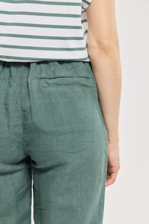 Caprihose mit elastischem Bund – Leinen - Armor-lux - 4