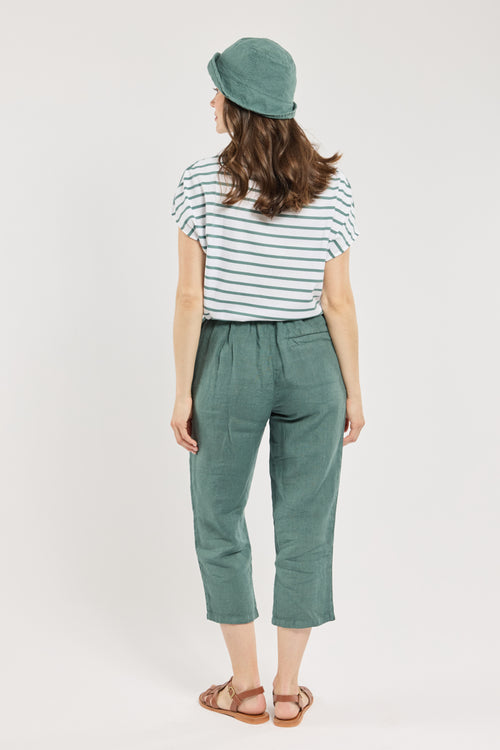 Caprihose mit elastischem Bund – Leinen - Armor-lux - 3