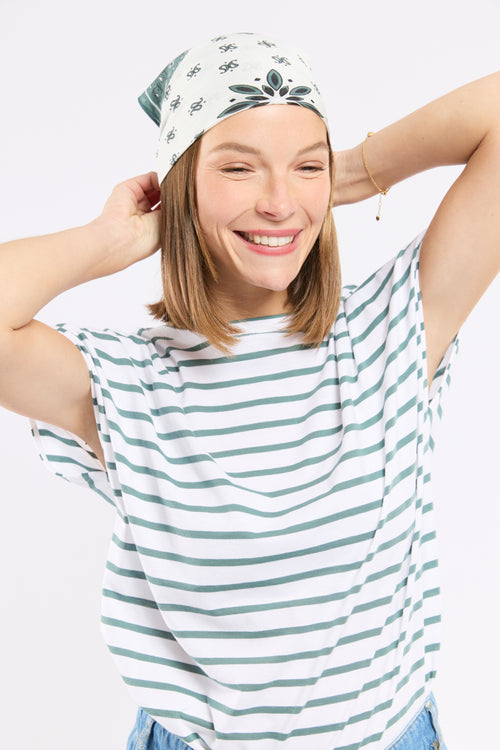 Striped T-shirt with wide shoulders - lightweight cotton - Armor-lux - 2