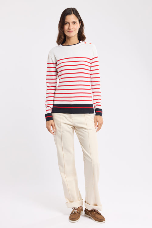 Pull marin rayé - laine mérinos - Saint Valentin❤️ - Armor-lux - 3