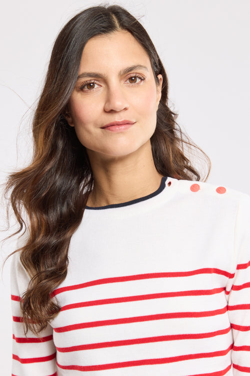 Pull marin rayé - laine mérinos - Saint Valentin❤️ - Armor-lux - 2