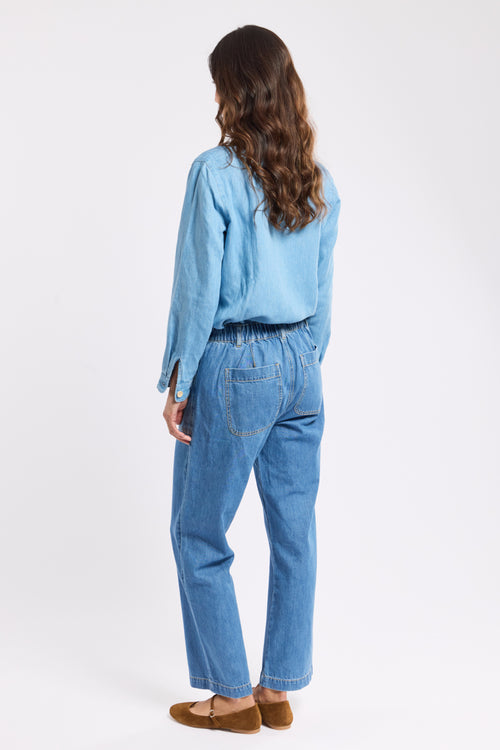 Jeans mit elastischem Bund – Baumwolle - Armor-lux - 3