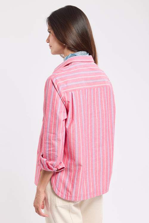 Chemise rayée - coton et lin - Armor-lux - 5