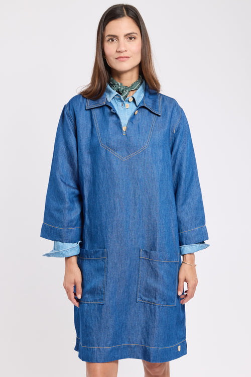 Robe vareuse Heritage - lyocel et lin - Armor-lux - 6