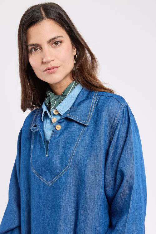 Robe vareuse Heritage - lyocel et lin - Armor-lux - 2