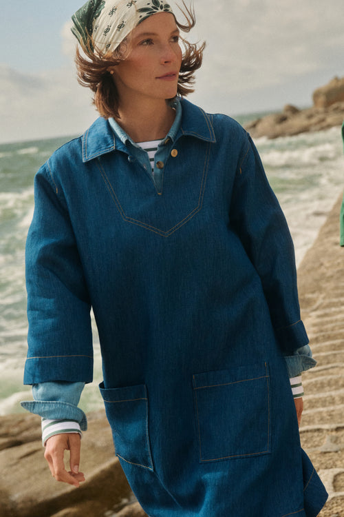 Robe vareuse Heritage - lyocel et lin - Armor-lux - 1