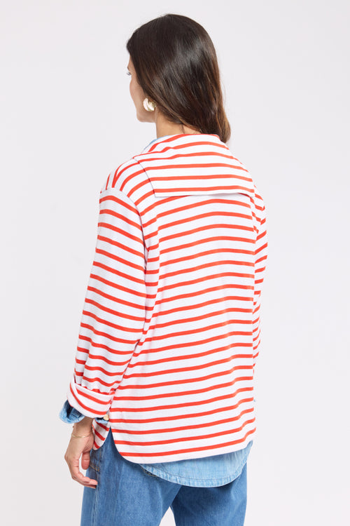 Marinière col vareuse - coton rustique - Armor-lux - 4