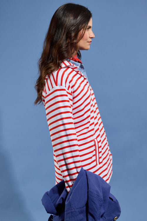 Striped shirt with boat neck - rustic cotton - Armor-lux - 6