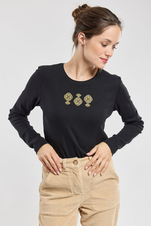 Lace long-sleeved T-shirt - cotton - Armor-lux - 2