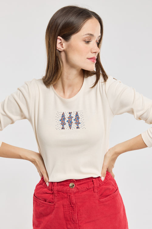 Fish print long-sleeved T-shirt – cotton - Armor-lux - 3
