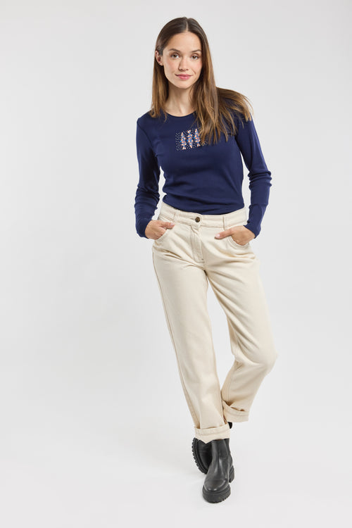 Fish print long-sleeved T-shirt – cotton - Armor-lux - 3