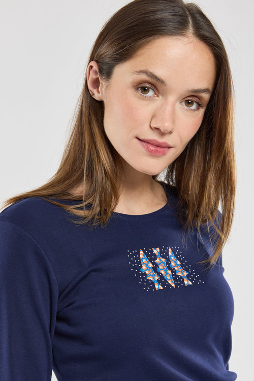 Fish print long-sleeved T-shirt – cotton - Armor-lux - 1