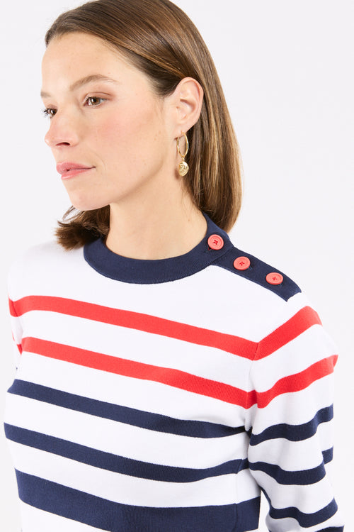 Pull marin rayé - coton - Saint Valentin❤️ - Armor-lux - 3