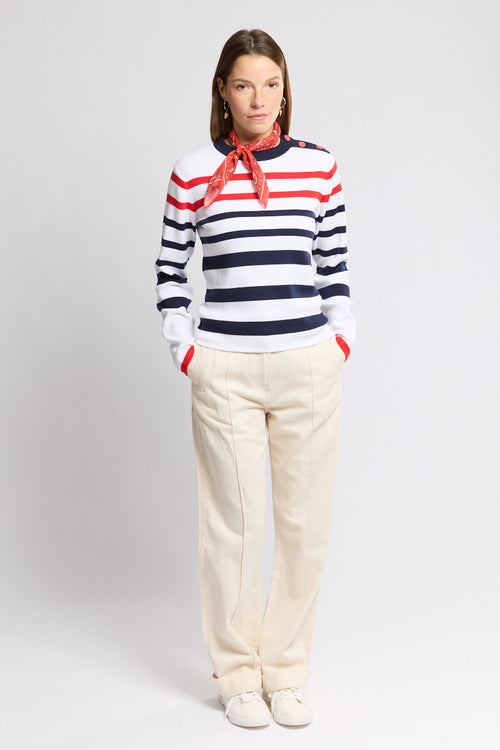 Pull marin rayé - coton - Saint Valentin❤️ - Armor-lux - 6