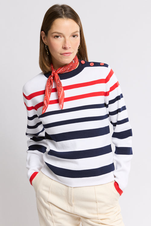 Pull marin rayé - coton - Saint Valentin❤️ - Armor-lux - 2