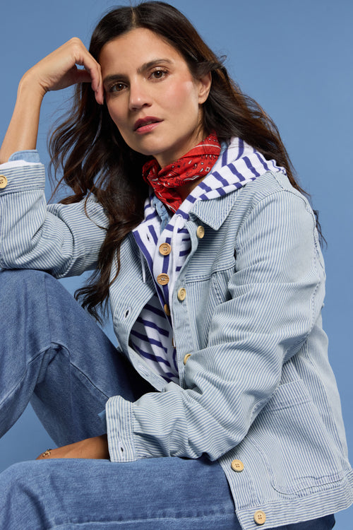 Veste pêcheur rayée - coton - Armor-lux - 1