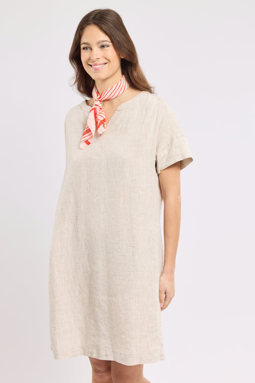 Robe col V - lin - Armor-lux - 1