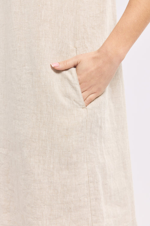 Kleid mit V-Ausschnitt - Leinen - Armor-lux - 4