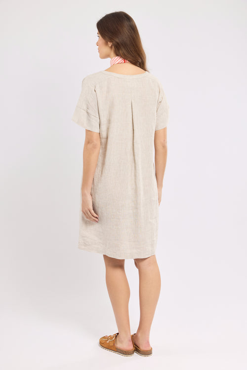 Kleid mit V-Ausschnitt - Leinen - Armor-lux - 5