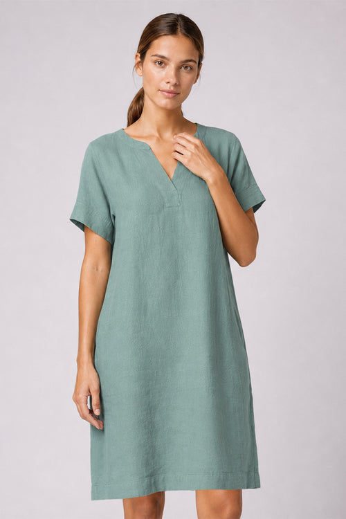 Robe col V - lin - Armor-lux - 2