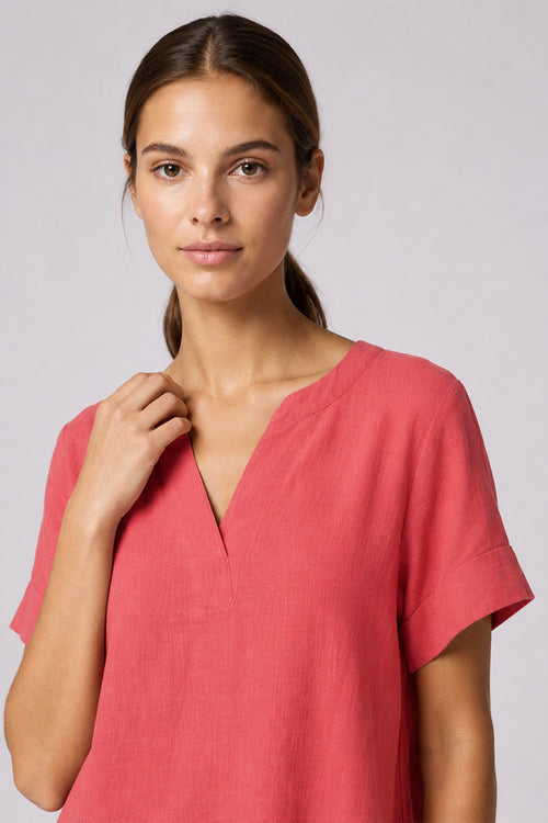 Robe col V - lin - Armor-lux - 2
