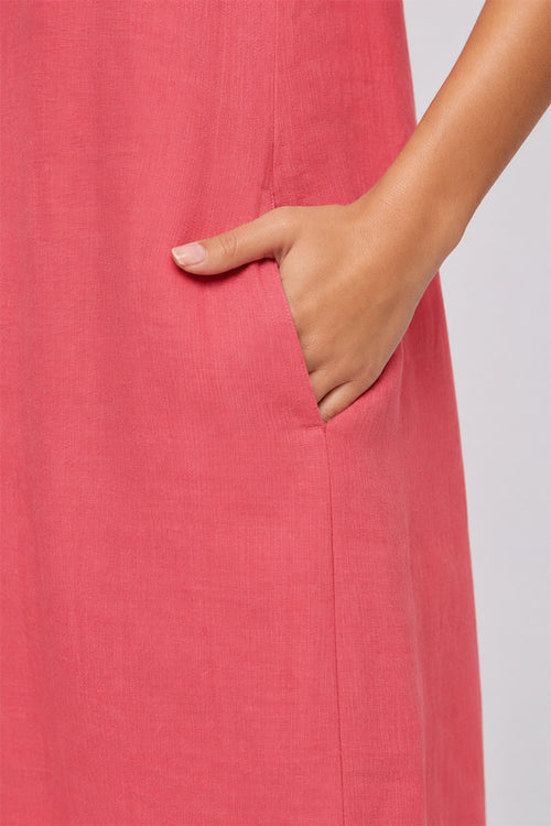 Robe col V - lin - Armor-lux - 4