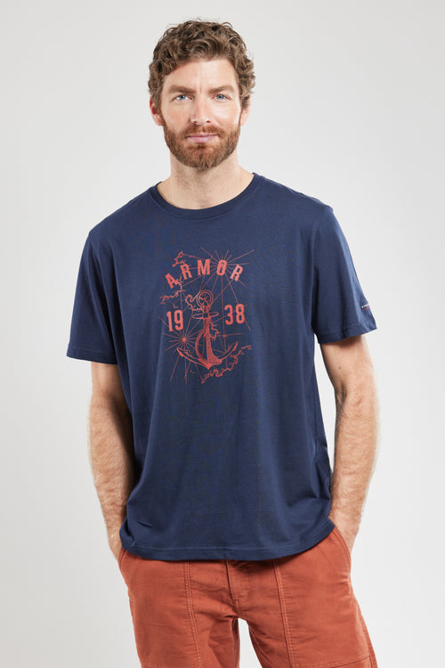 T-Shirt mit Siebdruck „Anker“ – leichte Baumwolle - Armor-lux - 4