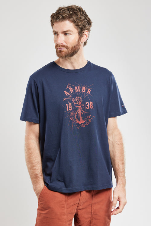 T-Shirt mit Siebdruck „Anker“ – leichte Baumwolle - Armor-lux - 1