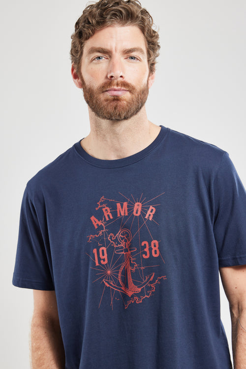 T-Shirt mit Siebdruck „Anker“ – leichte Baumwolle - Armor-lux - 2