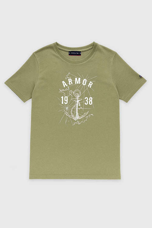 T-shirt sérigraphié ancre - coton léger - Armor-lux - 1