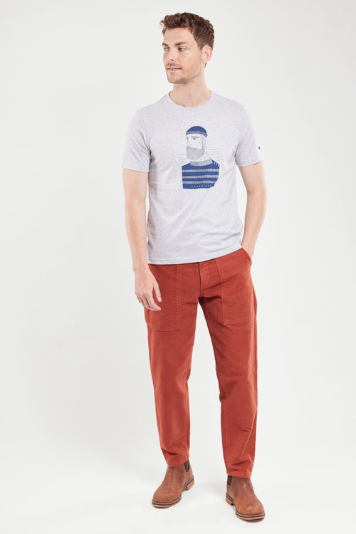 T-Shirt Siebdruck „Marine“ – leichte Baumwolle - Armor-lux - 3